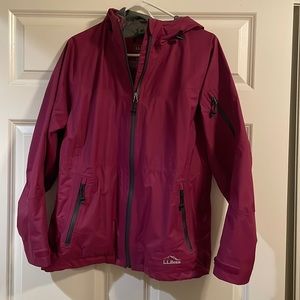 LL Bean purple rain jacket. Size medium